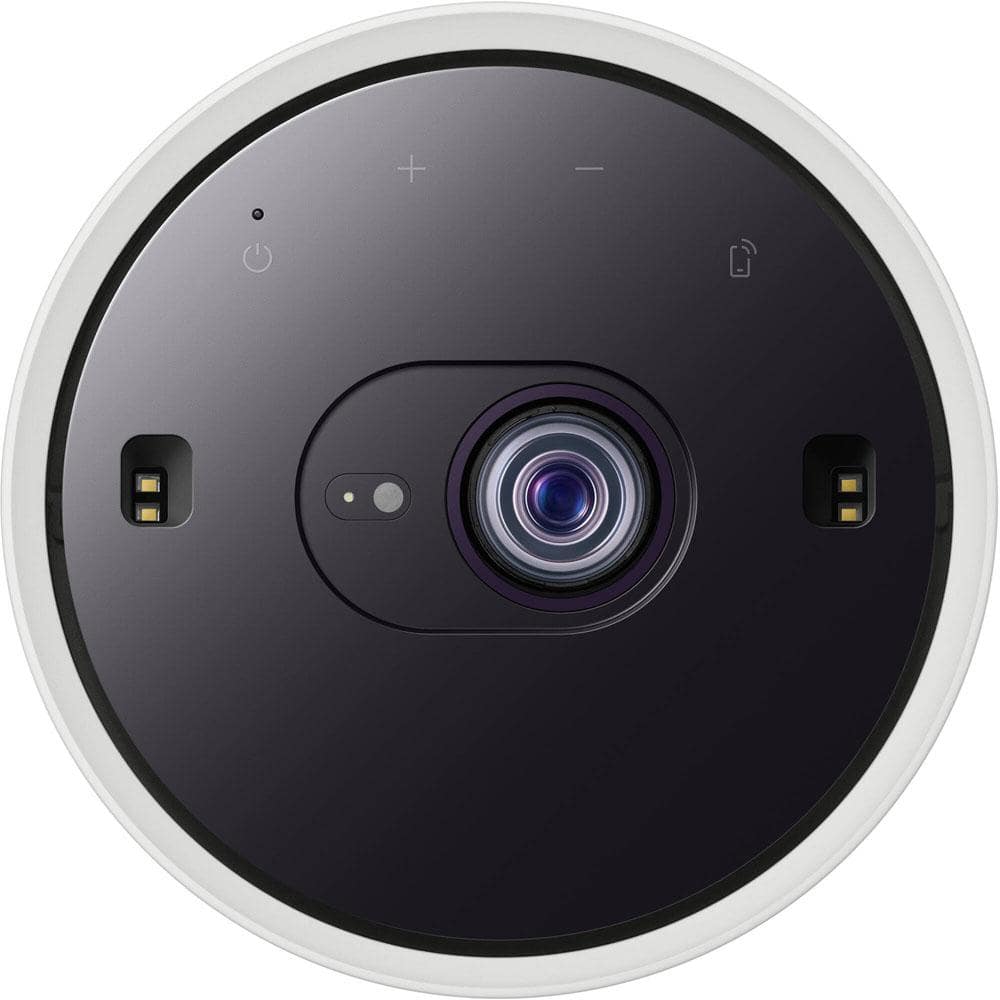White Portable Smart LED Projector with 360 Sound and Alexa
