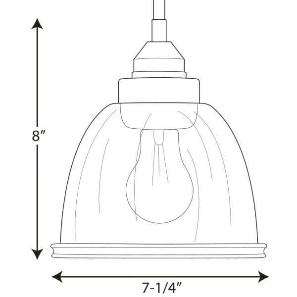 Brushed Nickel Mini Glass Pendant Light with Clear Shade