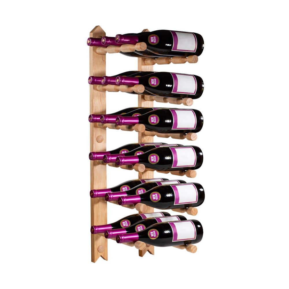 Outwater 18-Bottle Wine Peg and Floating Wine Display System Clear ...
