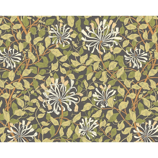 19.7 in. x 0.025 in. Green Nature Origin Murals Honeysuckle Olive Wall Mural
