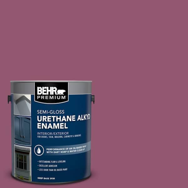 BEHR PREMIUM 1 gal. Home Decorators Collection #HDC-AC-28A Carnation Festival Urethane Alkyd Semi-Gloss Enamel Int./Ext. Paint