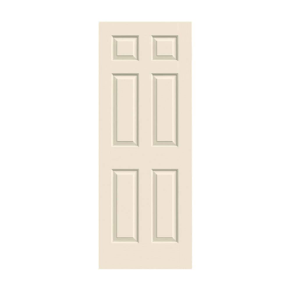 JELD-WEN 32 in. x 80 in. 6 Panel Colonist Primed Textured Solid