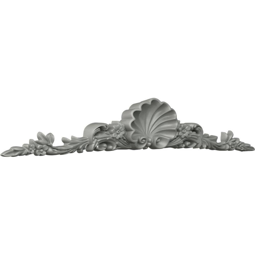 White Polyurethane Shell Center with Scrolls Onlay Moulding