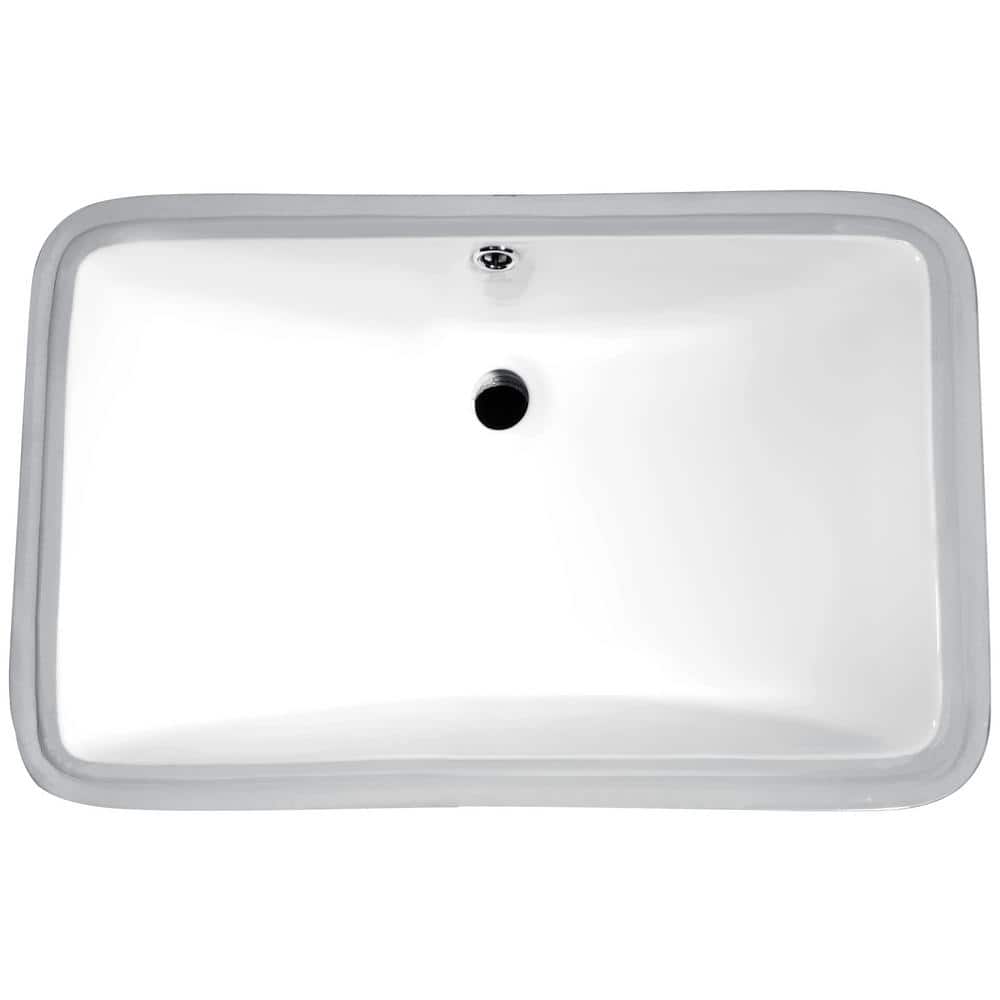 Dahlia Series 7.5 in. Ceramic Undermount Sink Basin in White