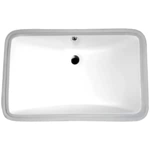 Dahlia Series 7.5 in. Ceramic Undermount Sink Basin in White