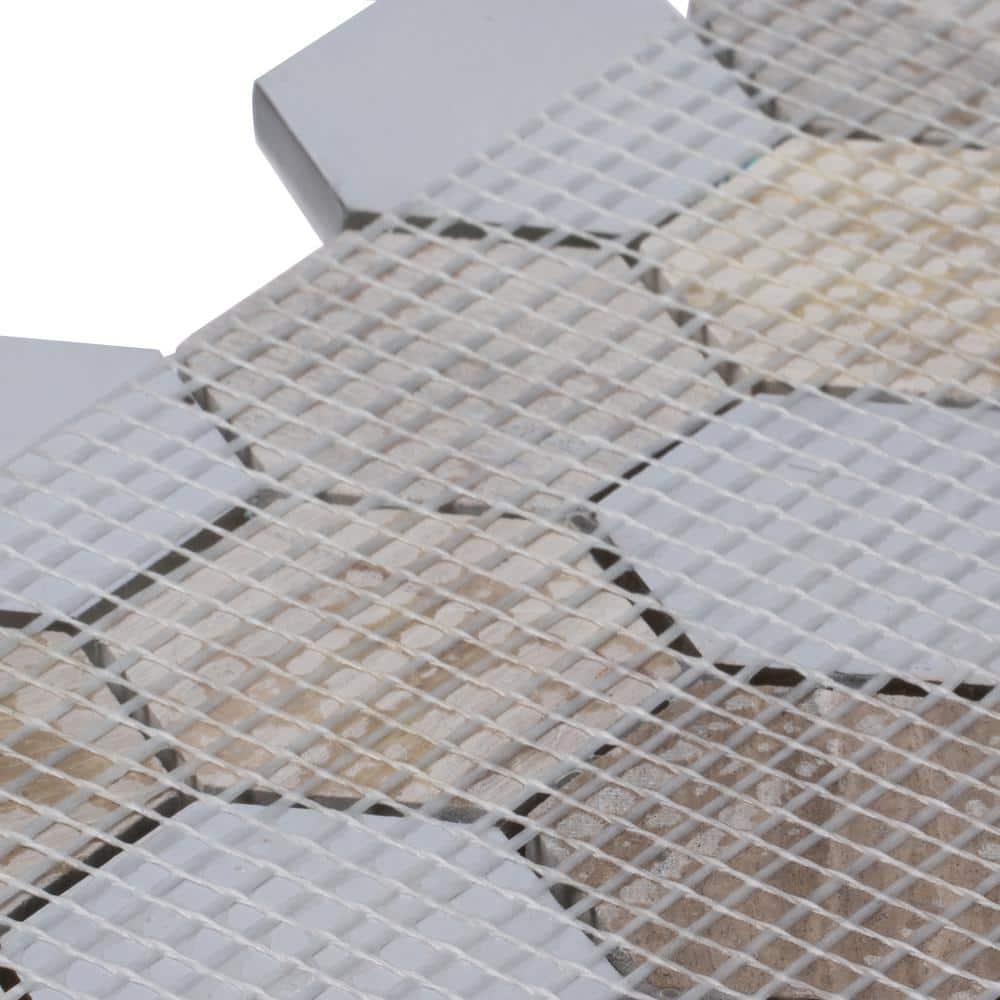 Gray Hexagon Glass and Marble Mosaic Tile for Walls and Floors