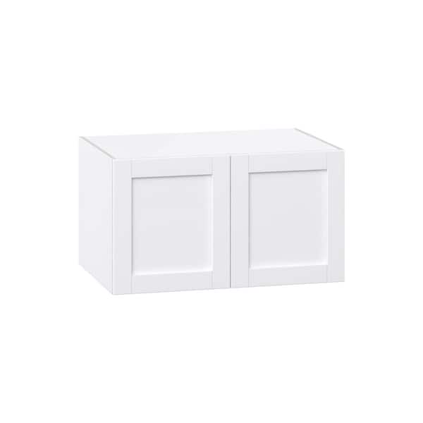 J COLLECTION Milton 36 in. W x 24 in. D x 20 in. H Assembled Shaker Wall Bridge Kitchen Cabinet in Bright White