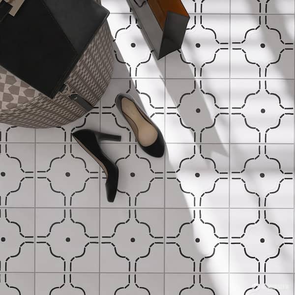 Kenzo Dec-01 7.9 in. x 7.9 in. Matte Porcelain Floor and Wall Tile (11.2 .sq. ft./Case)