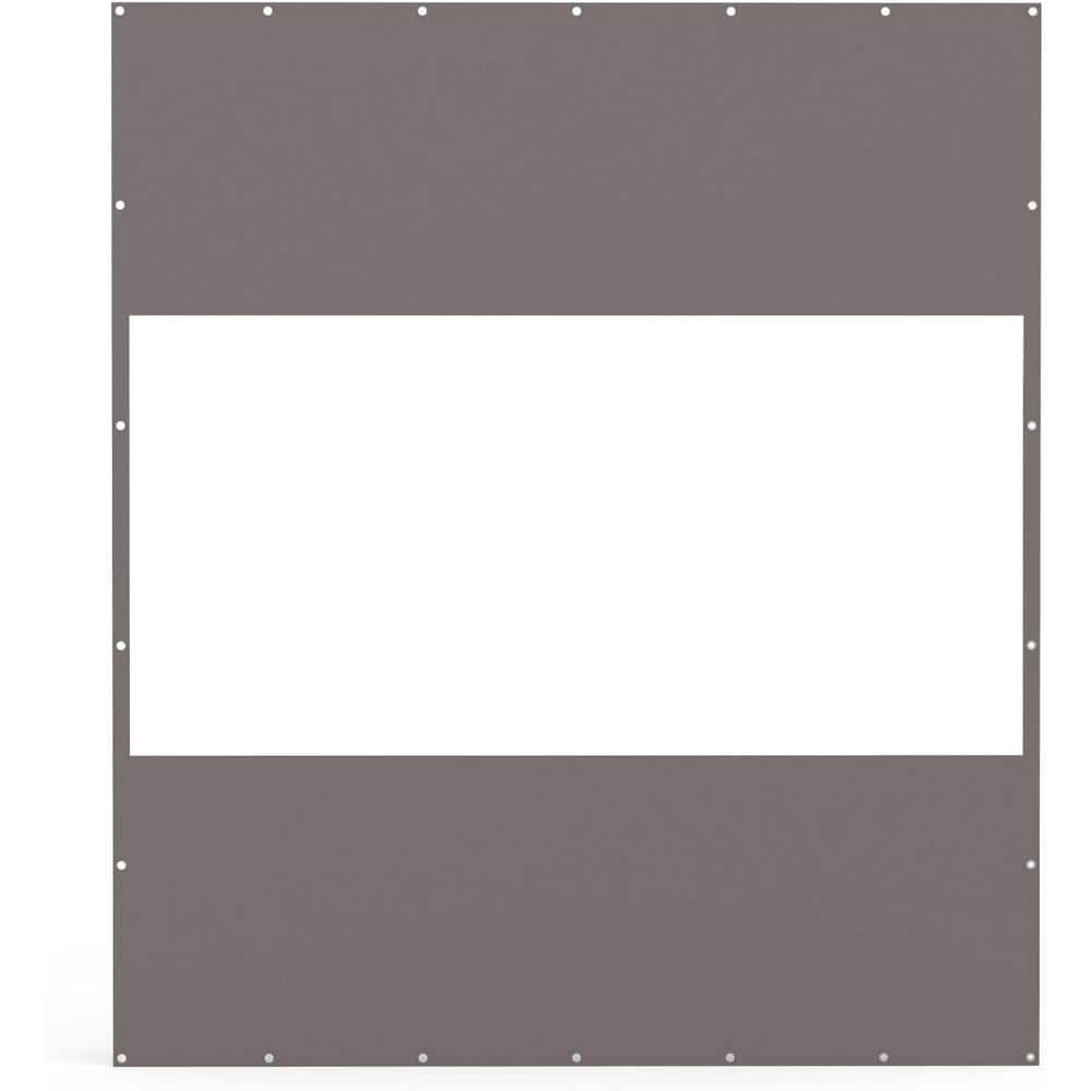 Heavy Duty Outdoor Clear Panel Curtain (8 ft. H x 7 ft. W, Gray)