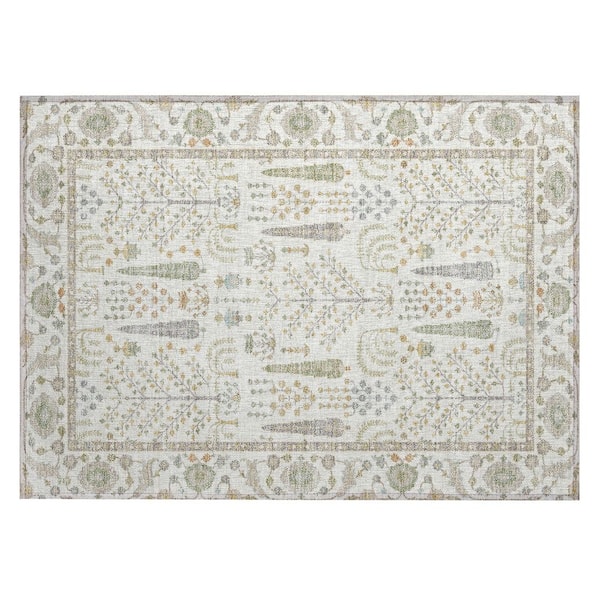 Chantille Machine Washable Indoor/Outdoor Abstract ACN2819 Ivory 2 ft. x 3 ft. Accent Rug