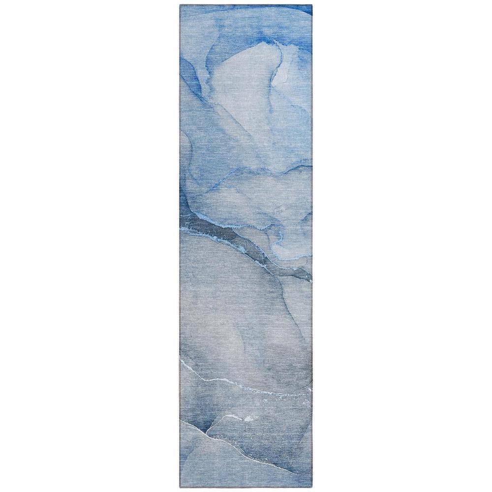 Blue 2 ft. x 8 ft. Abstract Indoor / Outdoor Area Rug price history on PriceWatchPro