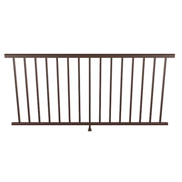 Pegatha Contemporary 6 ft. x 36 in. Brown Fine Textured Aluminum Level Rail Kit