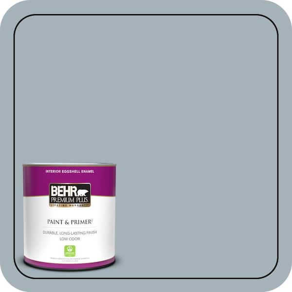 BEHR PREMIUM PLUS 1 qt. #PPF-27 Porch Ceiling Eggshell Enamel Low Odor Interior Paint & Primer