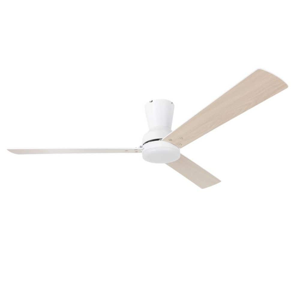 Rayburn 52 in. Indoor Matte White Ceiling Fan with White Color Changing Integrated LED Remote Included price history on PriceWatchPro