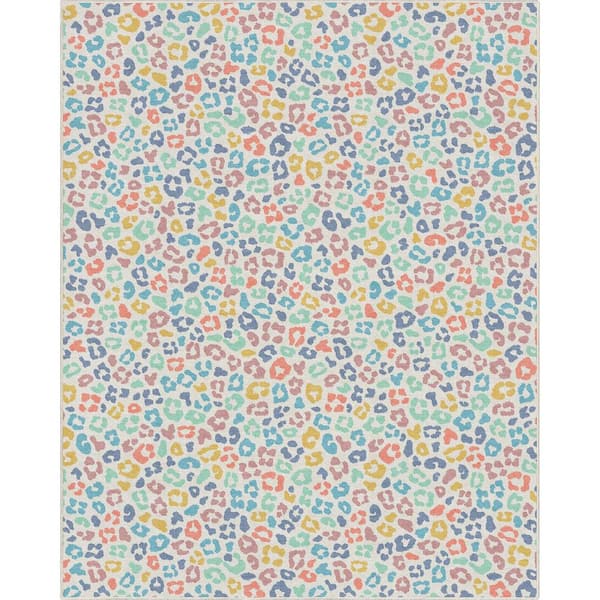 Well Woven Multi 5 ft. x 7 ft. Animal Prints Leopard Contemporary Pattern Area Rug