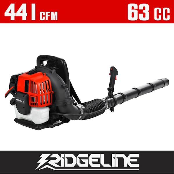 43 cc 181 mph 441 CFM 2-Stroke Backpack Gas Powered Leaf Blower with Ergonomic Design and Low Vibration