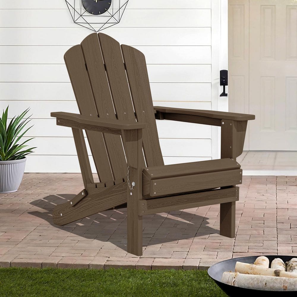 Brown Plastic Adirondack Chairnull