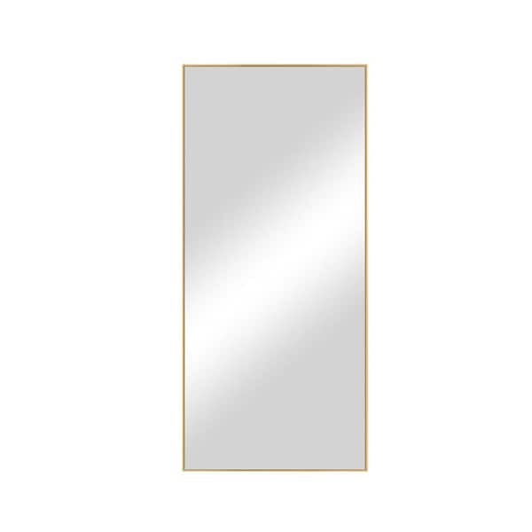 Unbranded 22 in. W x 47 in. H Rectangular Framed Wall Bathroom Vanity Mirror in Gold