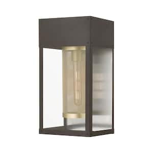 Franklin Bronze Outdoor Hardwired Wall Lantern Sconce with No Bulbs Included