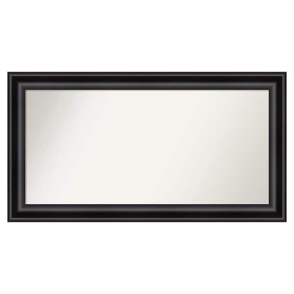 Grand Black 49.75 in. W x 26.75 in. H Custom Non-Beveled Recycled Polystyrene Framed Bathroom Vanity Wall Mirror