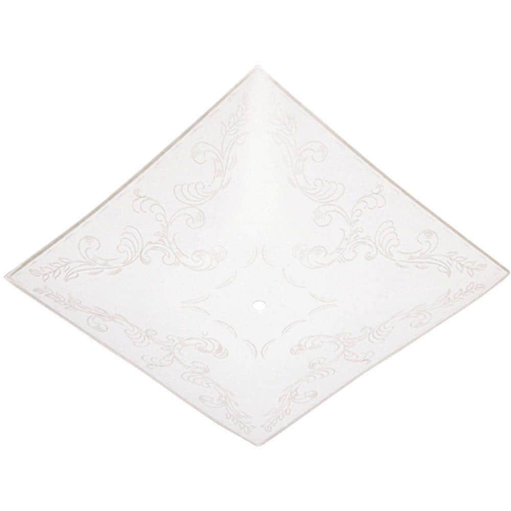 1-1/2 in. Square Clear Floral Design on White Diffuser with 12 in. Width price history on PriceWatchPro