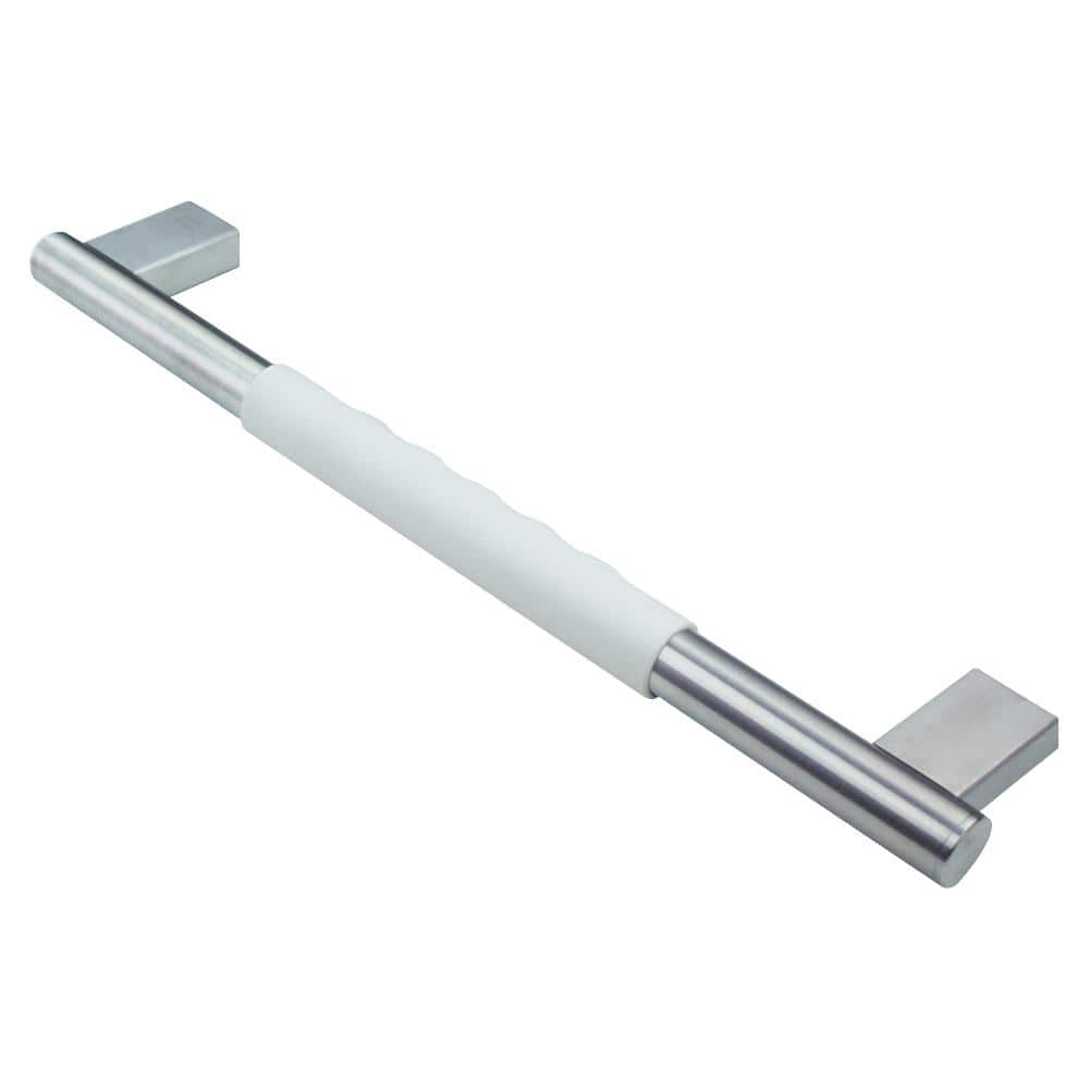 Maddox 18 in. x 1 in. Concealed Screw Grab Bar with Silicone Grip in Brushed Stainless/White price history on PriceWatchPro