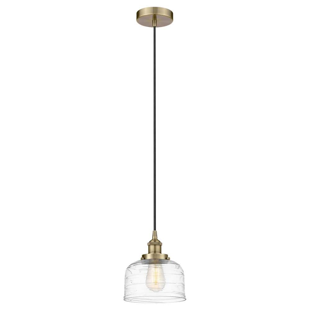 Bell 60-Watt 1-Light Antique Brass Standard Mini Pendant Light with Clear Glass Shade, No Bulbs Included price history on PriceWatchPro