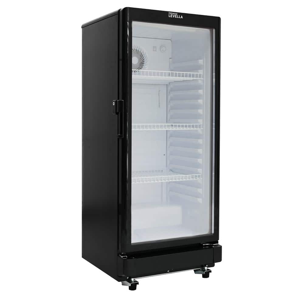 Black Metal Compact Single Door Display Refrigerator with LED Light