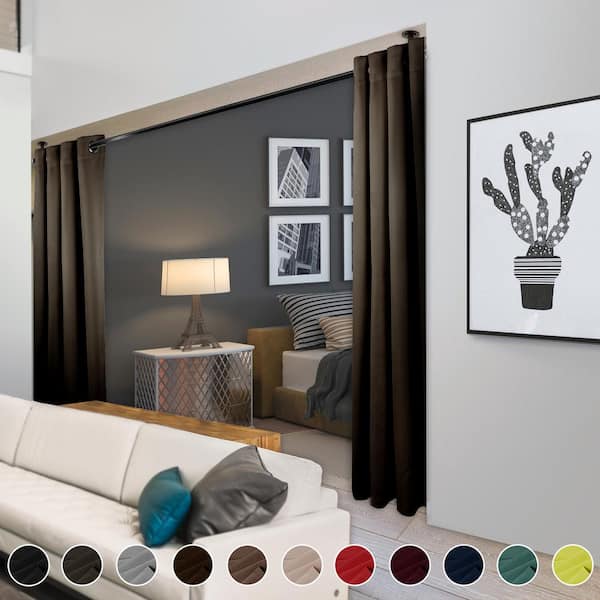 Rod Desyne Taupe Grommet Blackout Curtain - 150 in. W x 108 in. L