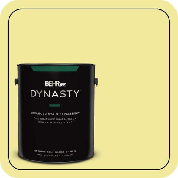 BEHR DYNASTY 1 gal. #400A-3 Pear Semi-Gloss Enamel Interior Stain-Blocking Paint & Primer