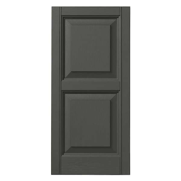 Ply Gem 12 in. x 35 in. Raised Panel Polypropylene Shutters Pair in Spanish Moss