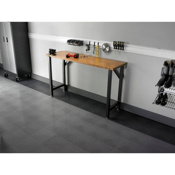 Gladiator - Ready to Assemble 39 in. H x 67 in. W x 20 in. D Bamboo Top Workbench