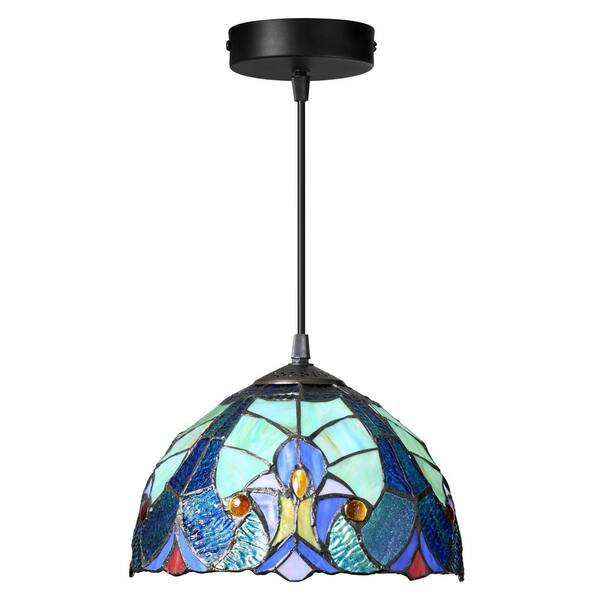River of Goods Halston 40-Watt 1-Light Black Shaded Pendant Light