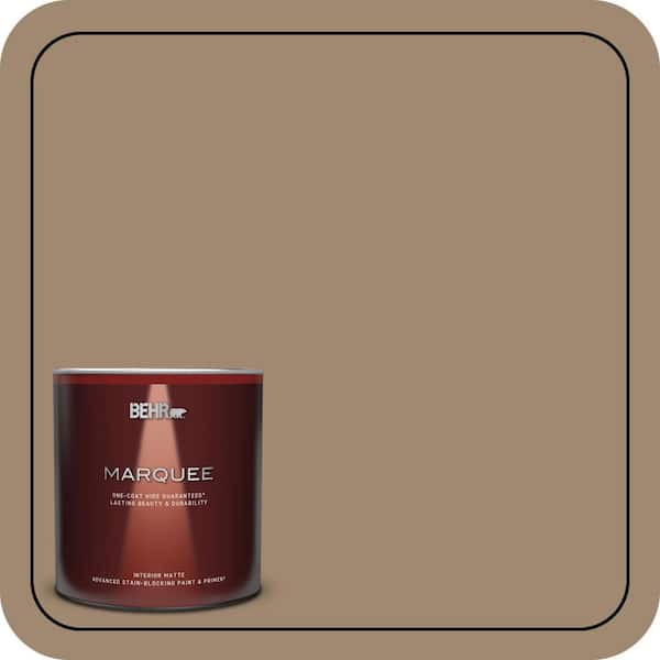 BEHR MARQUEE 1 qt. #700D-5 Toffee Crunch One-Coat Hide Matte Interior Paint & Primer