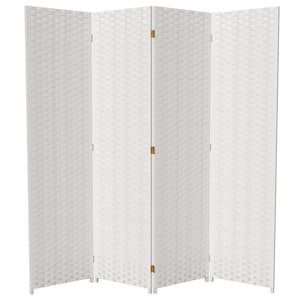 6 ft. White 4-Panel Room Divider