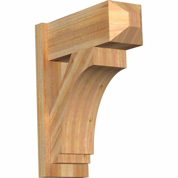Ekena Millwork 8 in. x 24 in. x 20 in. Western Red Cedar Imperial Craftsman Rough Sawn Outlooker