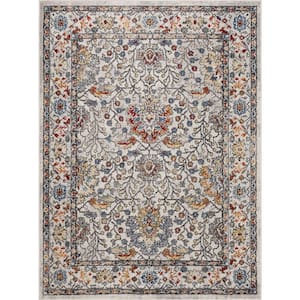 Bonilla Grey 1 ft. 9 in. x 3 ft. Traditional Ornamental Sultanabad Area Rug