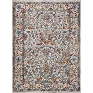 Bonilla Grey 7 ft. 10 in. x 10 ft. Traditional Ornamental Sultanabad Area Rug