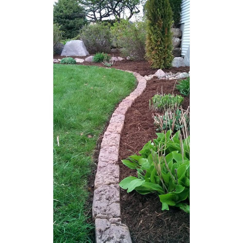 Autumn Bluff Multicolor Polyethylene Curved Edging Stone Set