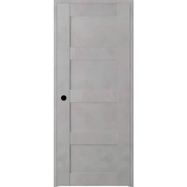 Unbranded 36 in. x 80 in. Vona Right-Handed Solid Core Light Urban Textured Wood Single Prehung Interior Door