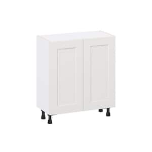 Roseland 30 in. W x 14 in. D x 34.5 in. H Assembled Shaker Full Height Doors Base Kitchen Cabinet in Warm White