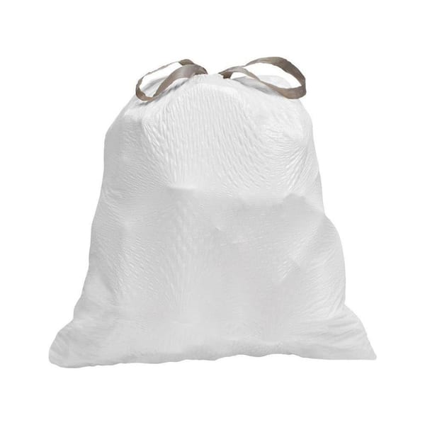 13 Gal. FLEX White Drawstring Kitchen Trash Bags (150 Count)