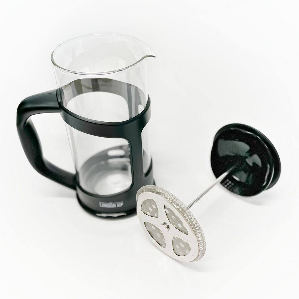 London Sip 34-Oz Black Borosilicate Glass French Press