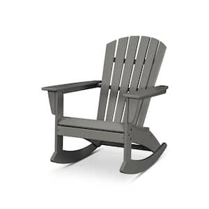 Grant Park Plastic Patio Outdoor Rocking Slate Grey Adirondack Chair