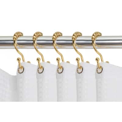 Double Roller Shower Hook in Gold