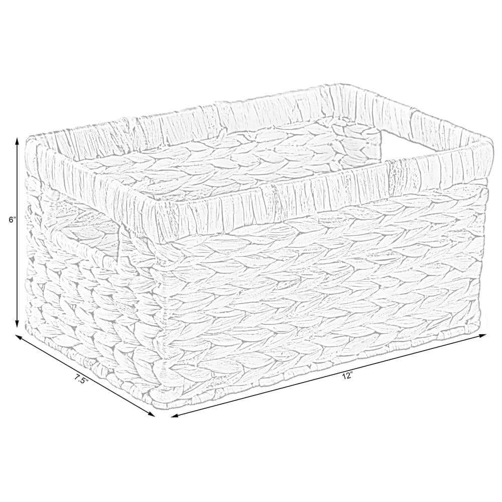 Small Natural Wicker Rectangular Storage Basket