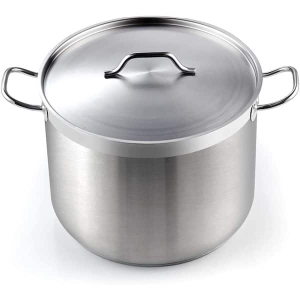 LWW Pot,Stainless Steel Stock Pot Home Brew Pot Cooking Pot,Large Cooking  Pot,Compound Bottom Three-Layer Steel,2525CM