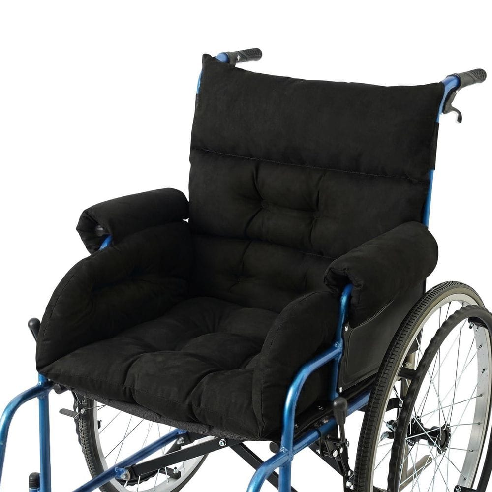 Wheelchair Seat Cushion with 11 in. Armrest Pads Pressure Relief Coccyx Seat Cushion for Hospital Home Care in Black price history on PriceWatchPro