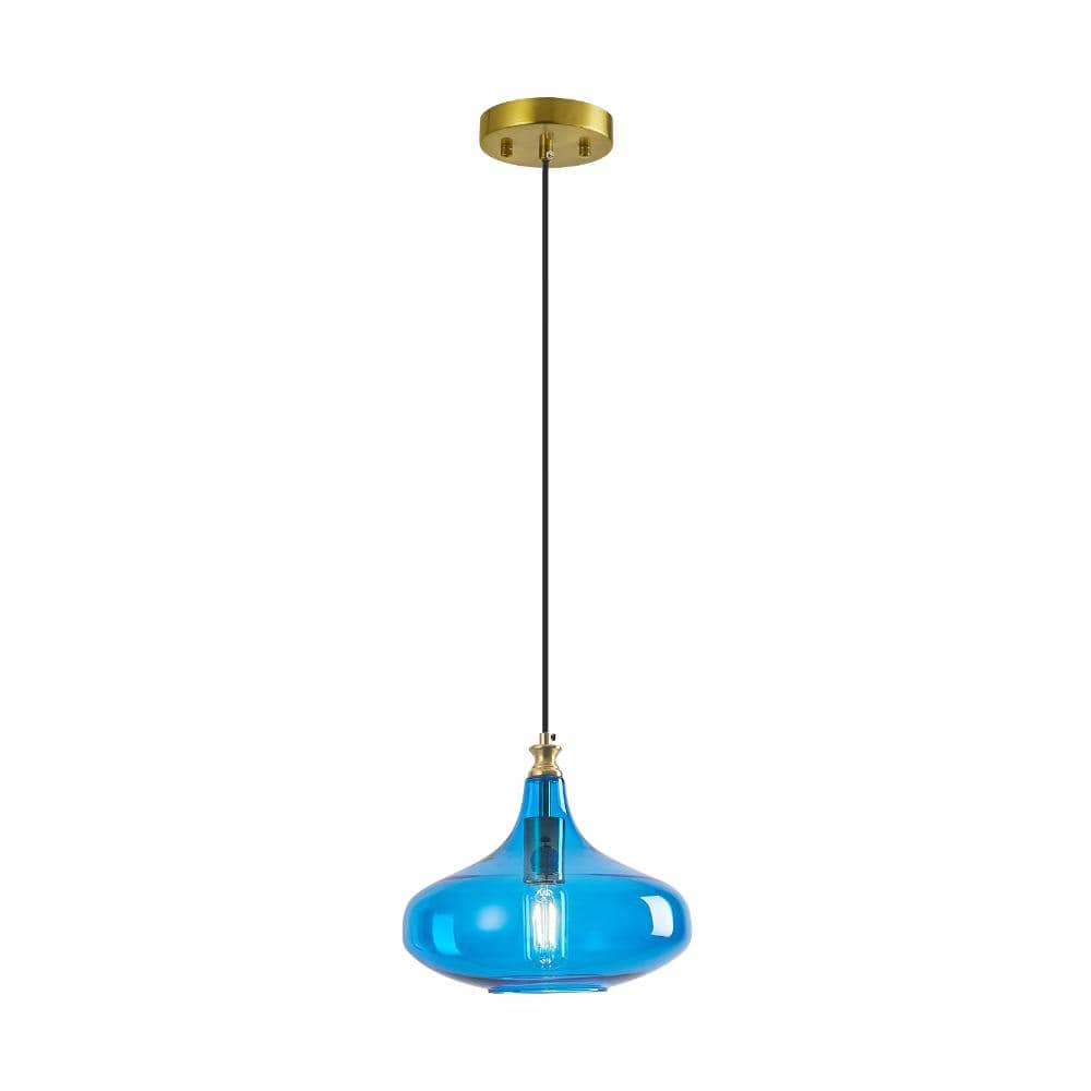 60W 1-Light Gold Pendant Light Blue Teardrop Glass Adjustable Hanging Kitchen Island  Over Sink Bedroom Office price history on PriceWatchPro