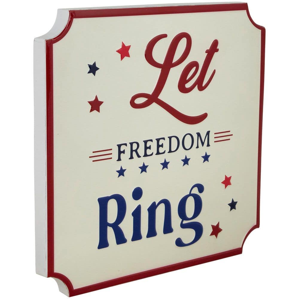 Patriotic Red White and Blue Metal Wall Sign